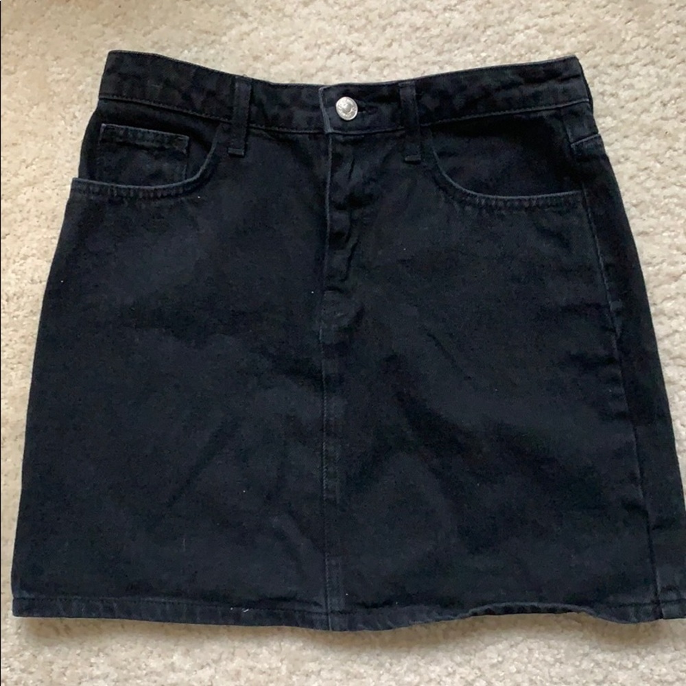 Black Denim Skirt